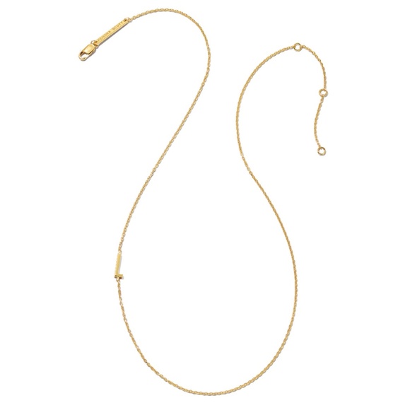 Like New Kendra Scott Letter L Inline Initial Necklace in 18k Gold Vermeil - Picture 4 of 4